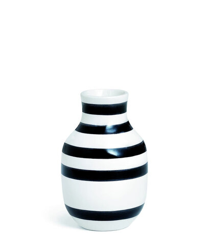 Kähler Design Kähler Design Omaggio Vase Black Stripe H125mm Kähler Design Kähler Design Omaggio Vase Black Stripe H125mm