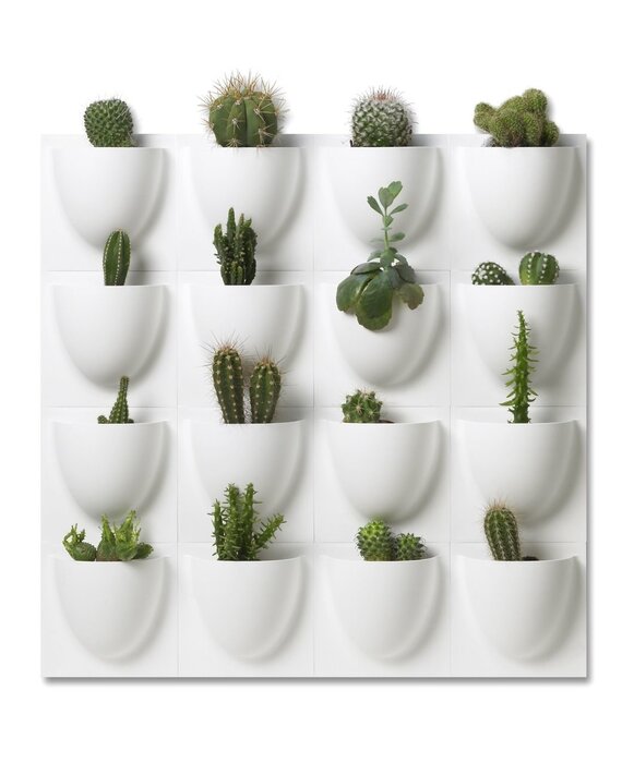 Verti Copenhagen Mini VertiPlants BIO Wandpot 15x15cm Wit