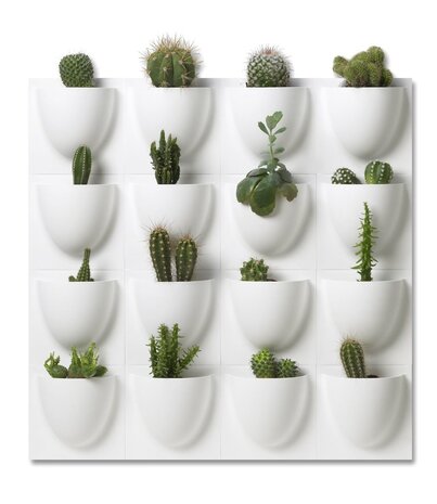 Verti Copenhagen Verti Copenhagen Mini VertiPlants BIO Wall Jar 15x15cm White Verti Copenhagen Verti Copenhagen Mini VertiPlants BIO Wall Jar 15x15cm White