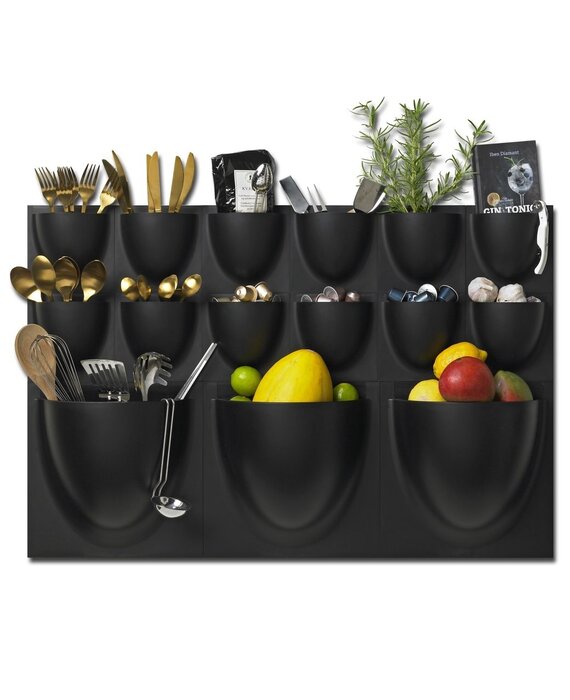 Verti Copenhagen Mini VertiPlants BIO Wandpot 15x15cm Zwart