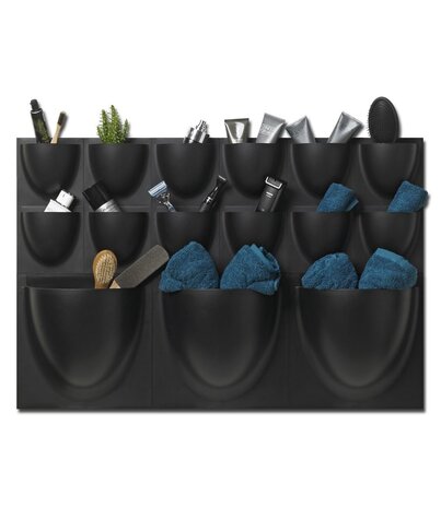Verti Copenhagen Verti Copenhagen Mini VertiPlants BIO Wall Jar 15x15cm Black Verti Copenhagen Verti Copenhagen Mini VertiPlants BIO Wall Jar 15x15cm Black