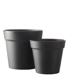 SEJ Design SEJ Design Flowerpot Round Black Rubber (various sizes) SEJ Design SEJ Design Flowerpot Round Black Rubber (various sizes)