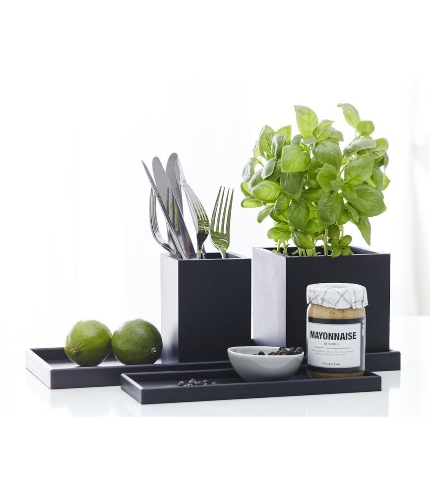 SEJ Design SEJ Design Tray Black Rectangular Small 9x25 cm SEJ Design SEJ Design Tray Black Rectangular Small 9x25 cm