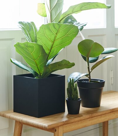 SEJ Design SEJ Design Bloempot Zwart 30x30x30cm SEJ Design SEJ Design Bloempot Zwart 30x30x30cm