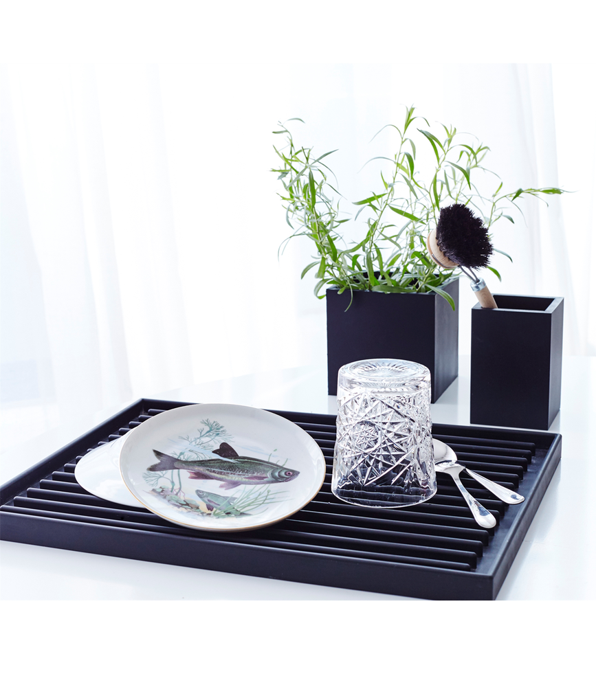 SEJ Design Sej Design Dish Rack Black Rubber Rectangle 44x34cm SEJ Design Sej Design Dish Rack Black Rubber Rectangle 44x34cm