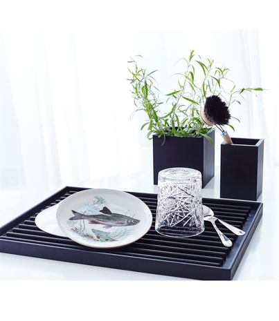 SEJ Design Sej Design Dish Rack Black Rubber Rectangle 44x34cm SEJ Design Sej Design Dish Rack Black Rubber Rectangle 44x34cm