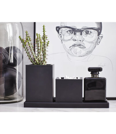 SEJ Design SEJ Design Storage Box Black X-Small 8x8x8 cm SEJ Design SEJ Design Storage Box Black X-Small 8x8x8 cm