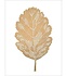 Monika Petersen A3 Lino Print Gold Oak Leaf White Monika Petersen A3 Lino Print Gold Oak Leaf White