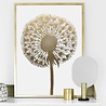 Monika Petersen Monika Petersen Lino Print Paardenbloem Goud Wit 50x70 Monika Petersen Monika Petersen Lino Print Paardenbloem Goud Wit 50x70