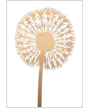 Monika Petersen Monika Petersen A3 Lino Print Gold Dandelion White Monika Petersen Monika Petersen A3 Lino Print Gold Dandelion White