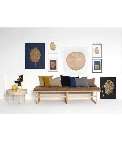 Monika Petersen Monika Petersen Lino Print Gold Feather White A4 Monika Petersen Monika Petersen Lino Print Gold Feather White A4