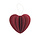 Lovi Heart birchwood dark red DIY package  - 2 sizes  - perfect to send as a gift