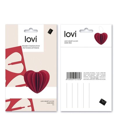 LOVI Lovi Hartje berkenhout donker rood DIY pakketje - 2 formaten - ook leuk om te versturen als cadeau LOVI Lovi Hartje berkenhout donker rood DIY pakketje - 2 formaten - ook leuk om te versturen als cadeau