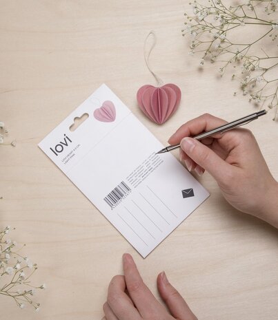 LOVI Lovi Heart birchwood pink DIY package - 2 sizes - perfect to send as a gift LOVI Lovi Heart birchwood pink DIY package - 2 sizes - perfect to send as a gift