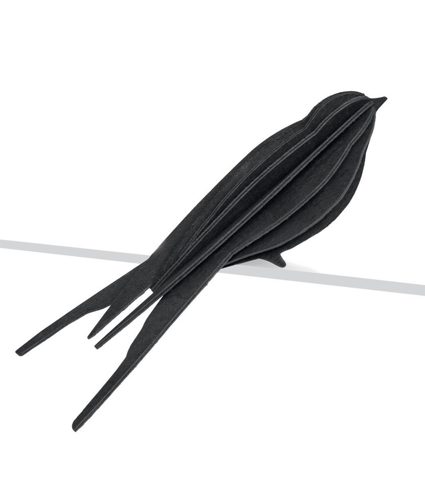 LOVI Lovi Zwaluw berken multiplex hout zwart 3D - 2 formaten - dier DIY pakketje - ook leuk om te versturen als cadeau LOVI Lovi Zwaluw berken multiplex hout zwart 3D - 2 formaten - dier DIY pakketje - ook leuk om te versturen als cadeau
