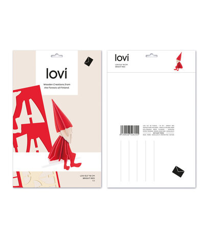 LOVI Lovi Elf birchwood Red DIY package - 3 sizes - perfect to send as a gift LOVI Lovi Elf birchwood Red DIY package - 3 sizes - perfect to send as a gift