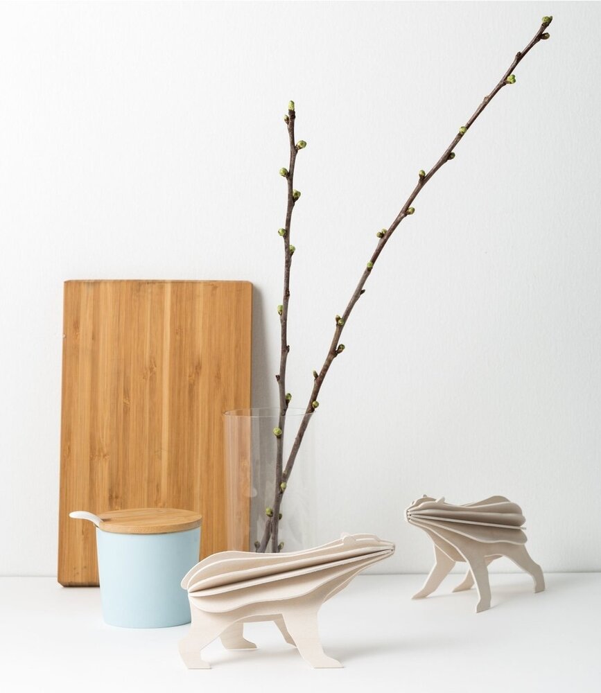 LOVI Lovi IJsbeer berkenhout wit DIY pakketje - 2 formaten - ook leuk om te versturen als cadeau LOVI Lovi IJsbeer berkenhout wit DIY pakketje - 2 formaten - ook leuk om te versturen als cadeau