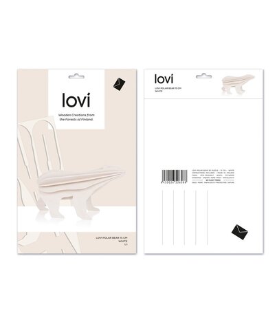 LOVI Lovi Polar bear birchwood white DIY package - 2 sizes - perfect to send as a gift LOVI Lovi Polar bear birchwood white DIY package - 2 sizes - perfect to send as a gift