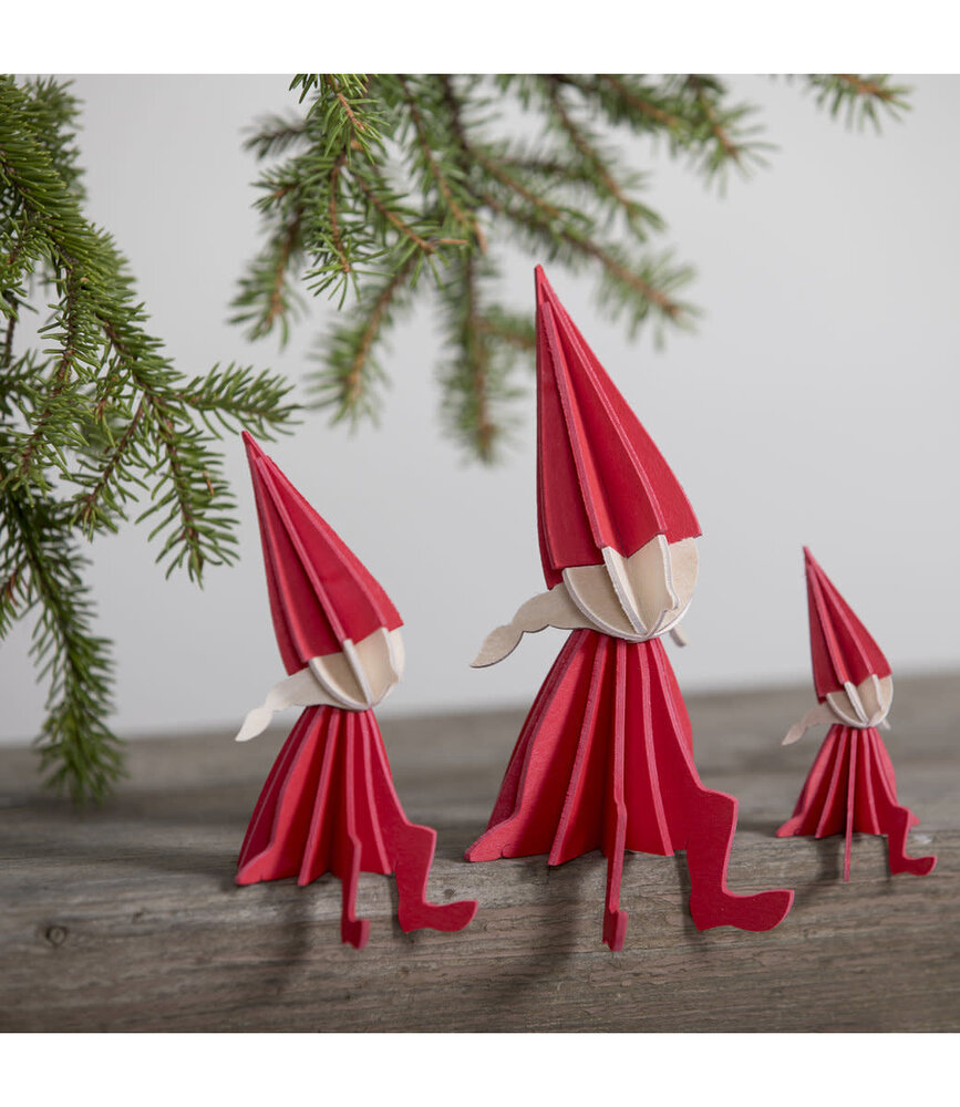 LOVI Lovi Elf girl birchwood Red DIY package - 3 sizes - perfect to send as a gift LOVI Lovi Elf girl birchwood Red DIY package - 3 sizes - perfect to send as a gift