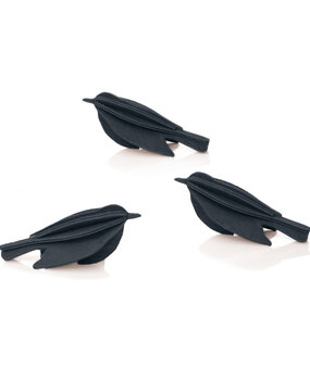 LOVI Lovi mini vogels set van 3 (diverse kleuren) berkenhout - 3D-dier DIY pakketje LOVI Lovi mini vogels set van 3 (diverse kleuren) berkenhout - 3D-dier DIY pakketje