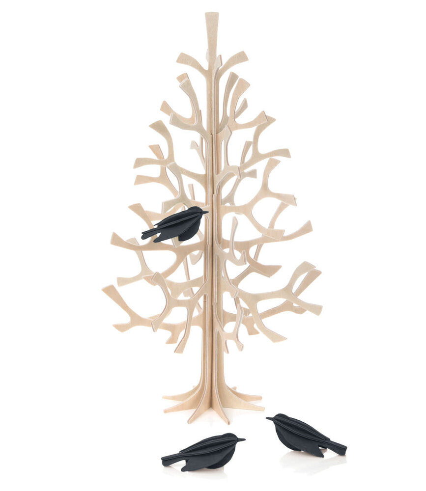 LOVI Lovi mini birds set of 3 (various colours) birch wood - 3D animal DIY package