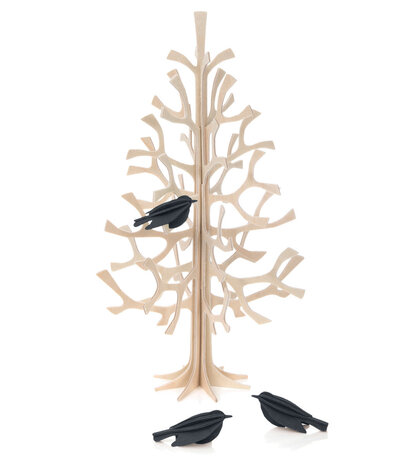 LOVI Lovi mini vogels set van 3 (diverse kleuren) berkenhout - 3D-dier DIY pakketje LOVI Lovi mini vogels set van 3 (diverse kleuren) berkenhout - 3D-dier DIY pakketje