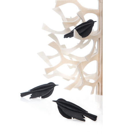 LOVI Lovi mini vogels set van 3 (diverse kleuren) berkenhout - 3D-dier DIY pakketje LOVI Lovi mini vogels set van 3 (diverse kleuren) berkenhout - 3D-dier DIY pakketje