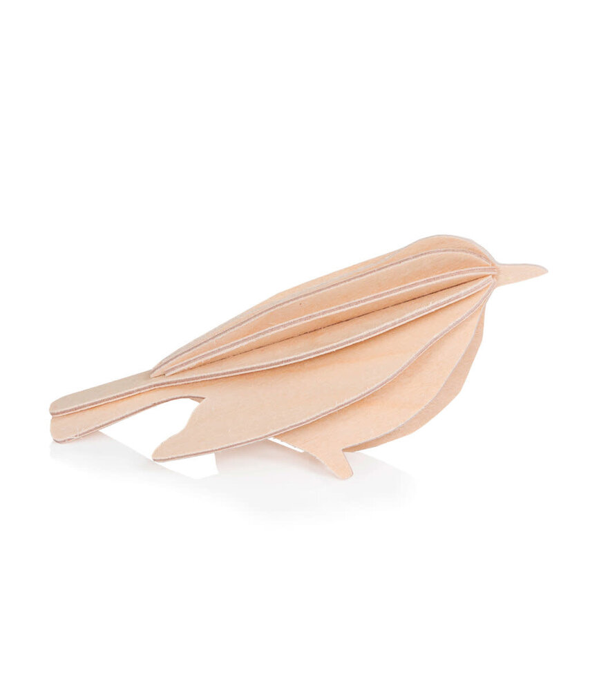 LOVI Lovi Vogel berken multiplex hout naturel 3D-dier DIY pakketje - ook leuk om te versturen als cadeau  - Copy