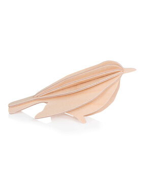 LOVI Lovi Vogel naturel - 3 formaten - berkenhout 3D-dier DIY pakketje
