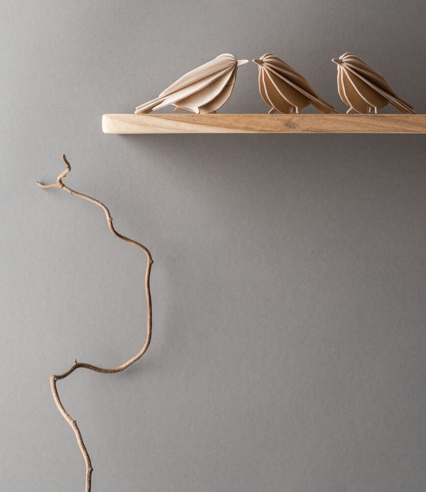 LOVI Lovi Vogel berken multiplex hout naturel 3D-dier DIY pakketje - ook leuk om te versturen als cadeau  - Copy