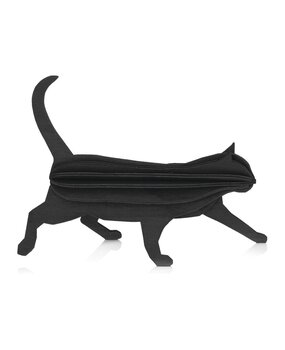 LOVI Lovi Cat black wood Birch plywood 3D-animal DIY package