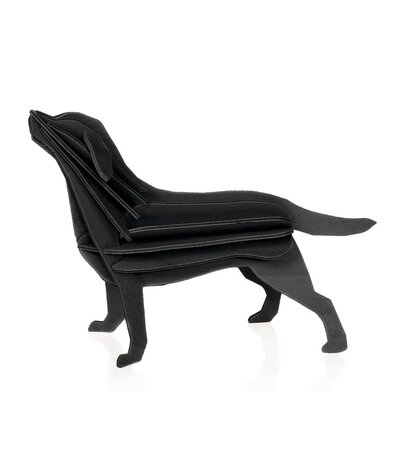 LOVI Lovi Labrador berken multiplex hout zwart 3D-dier DIY pakketje - ook leuk om te versturen als cadeau