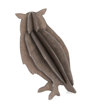 LOVI Lovi Owl grey wood Birch plywood 3D-animal DIY package LOVI Lovi Owl grey wood Birch plywood 3D-animal DIY package