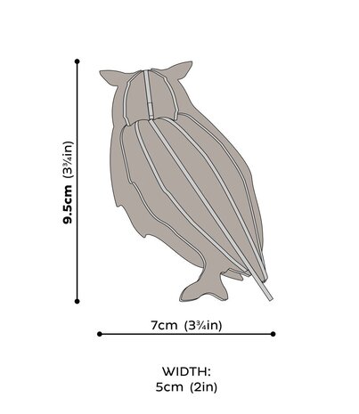 LOVI Lovi Uil berken multiplex hout grijs 3D-dier DIY pakketje - ook leuk om te versturen als cadeau LOVI Lovi Uil berken multiplex hout grijs 3D-dier DIY pakketje - ook leuk om te versturen als cadeau