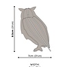 LOVI Lovi Owl grey wood Birch plywood 3D-animal DIY package - perfect to send as a gift LOVI Lovi Owl grey wood Birch plywood 3D-animal DIY package - perfect to send as a gift