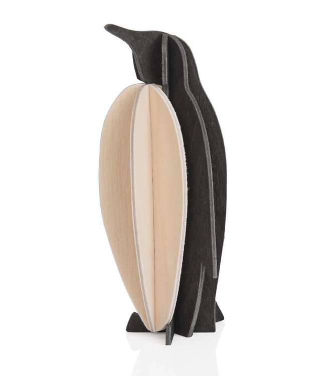 LOVI Lovi Penguin black naturel Birch plywood 3D-animal DIY package