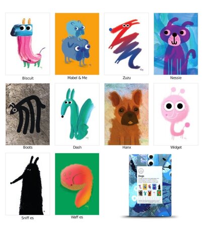 Studio Arhoj Studio Arhoj Paper Packs Dogs - 10 A5 cards with envelope Studio Arhoj Studio Arhoj Paper Packs Dogs - 10 A5 cards with envelope