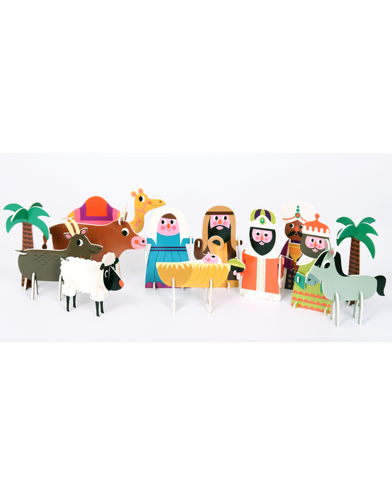 OMM Design 3D Puzzle Crib Nativity Set