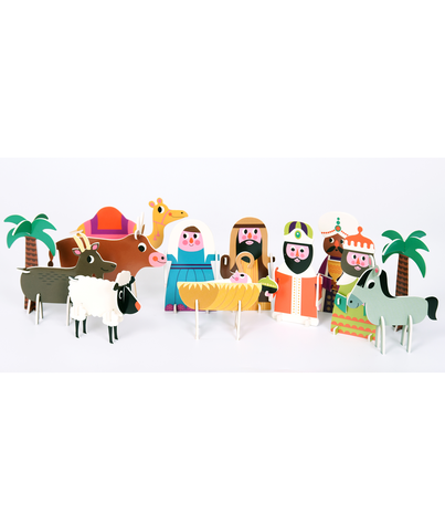 OMM Design OMM Design 3D Puzzel Crib Kerststal OMM Design OMM Design 3D Puzzel Crib Kerststal