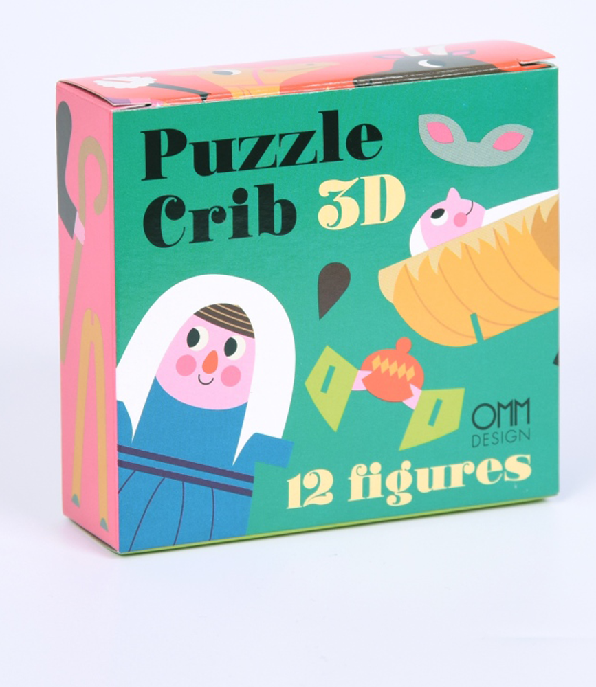 OMM Design OMM Design 3D Puzzel Crib Kerststal OMM Design OMM Design 3D Puzzel Crib Kerststal
