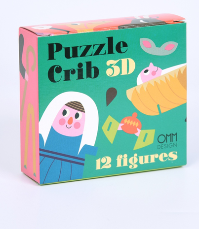 OMM Design OMM Design 3D Puzzel Crib Kerststal OMM Design OMM Design 3D Puzzel Crib Kerststal