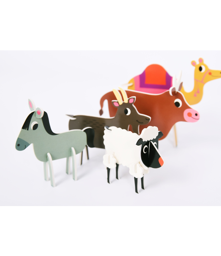 OMM Design OMM Design 3D Puzzel Crib Kerststal OMM Design OMM Design 3D Puzzel Crib Kerststal