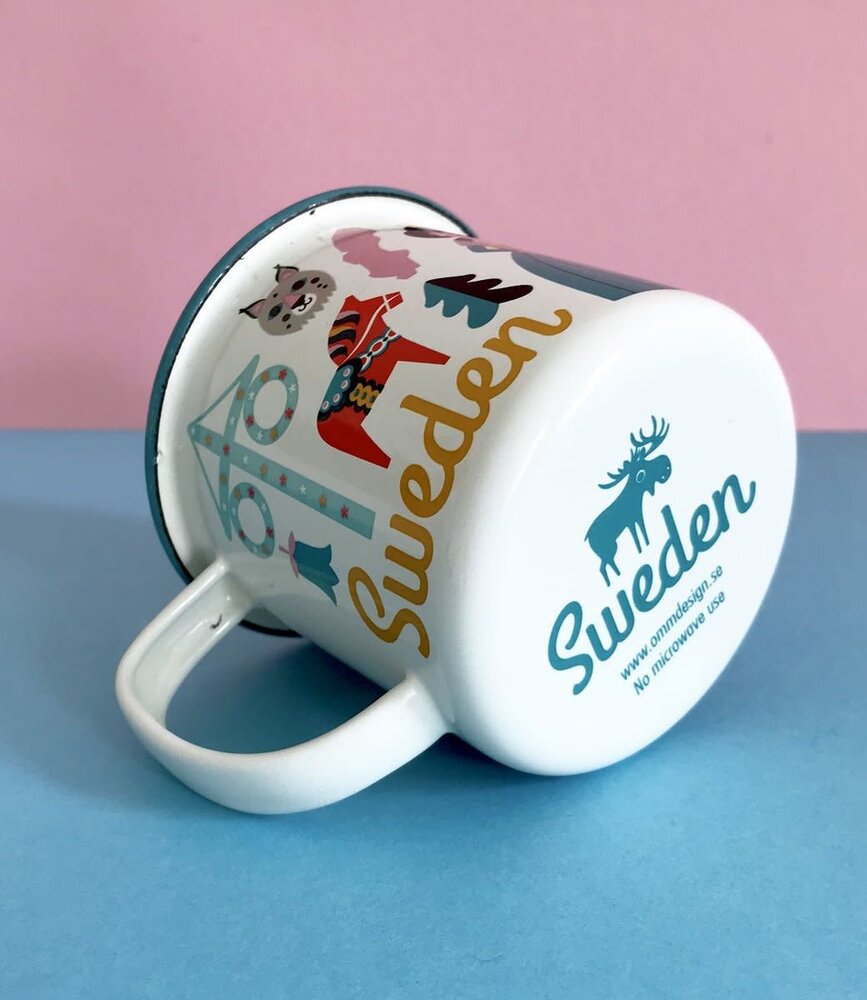 OMM Design OMM design Emaillen Beker Zweden Turquoise OMM Design OMM design Emaillen Beker Zweden Turquoise