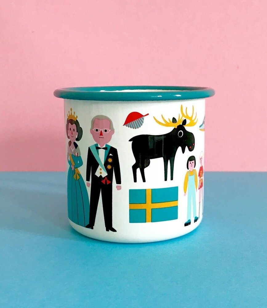 OMM Design OMM design Emaillen Beker Zweden Turquoise OMM Design OMM design Emaillen Beker Zweden Turquoise