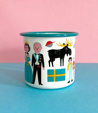 OMM Design OMM design Emaillen Beker Zweden Turquoise OMM Design OMM design Emaillen Beker Zweden Turquoise