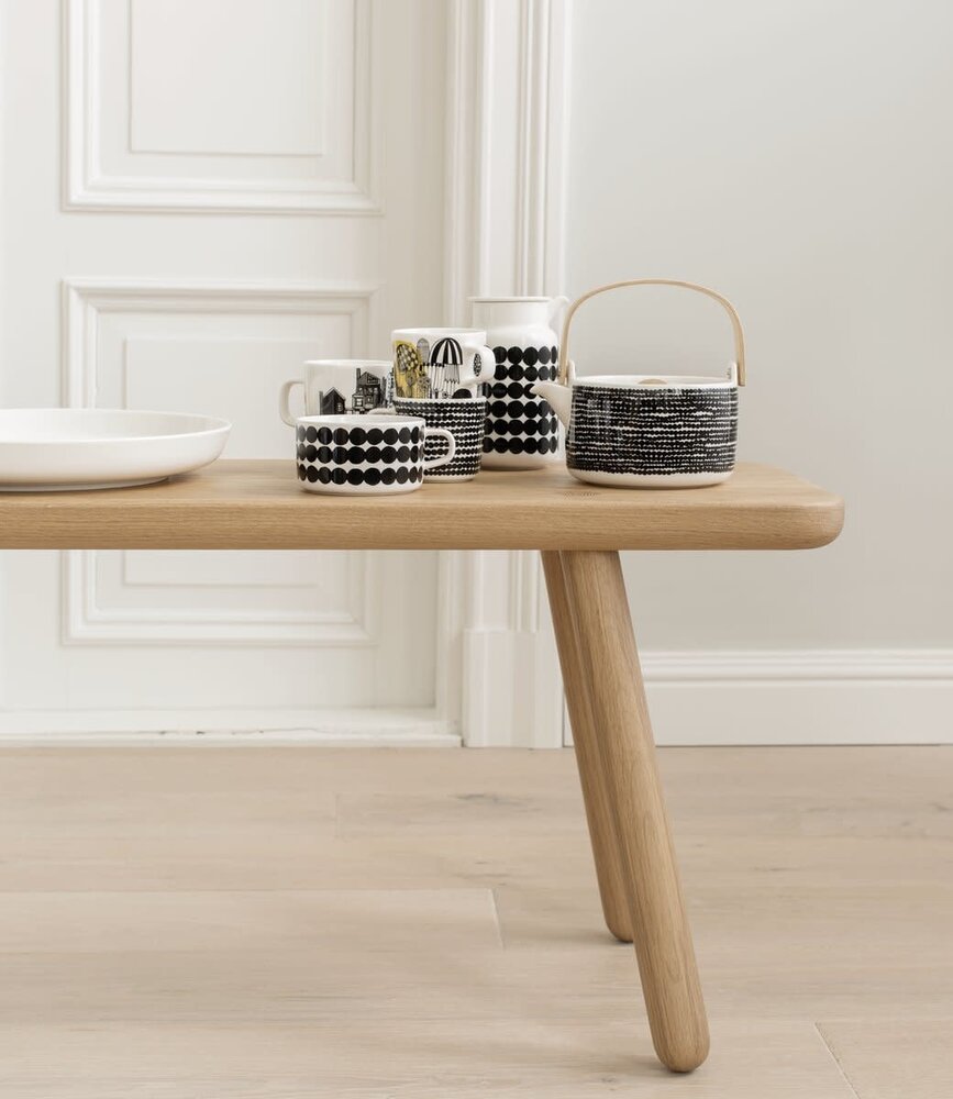 Marimekko Marimekko Räsymatto zwart Theebeker 2,5dl Marimekko Marimekko Räsymatto zwart Theebeker 2,5dl