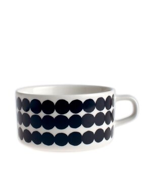 Marimekko Marimekko Räsymatto zwart Theebeker 2,5dl Marimekko Marimekko Räsymatto zwart Theebeker 2,5dl