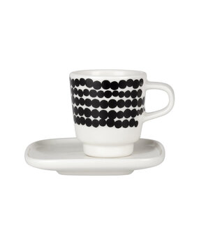 Marimekko Marimekko Räsymatto Espresso kop en schotel Marimekko Marimekko Räsymatto Espresso kop en schotel