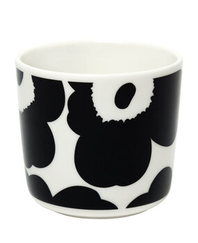 Marimekko Marimekko Unikko Cup 2dl without handle black Marimekko Marimekko Unikko Cup 2dl without handle black