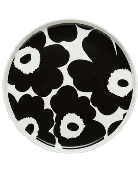 Marimekko Marimekko Unikko 20cm Bordje Zwart